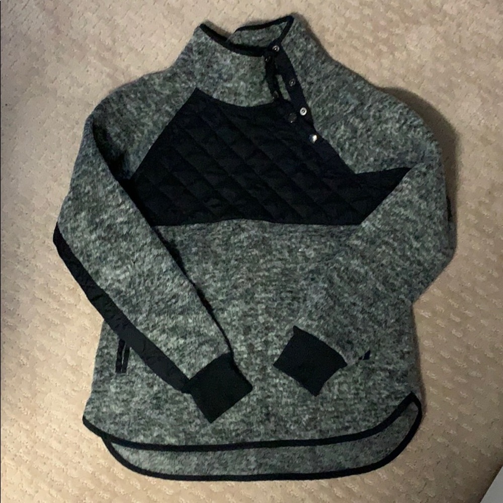 Abercrombie and Fitch asymmetrical snap fleece